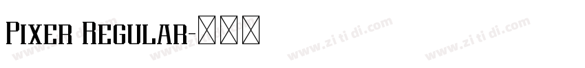 Pixer Regular字体转换 Pixer Regular字体转换